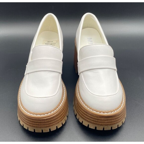 New MIA White Platform Dalilah Lug Sole Funky Chunky Loafers Women’s Size 6 - Picture 9 of 15